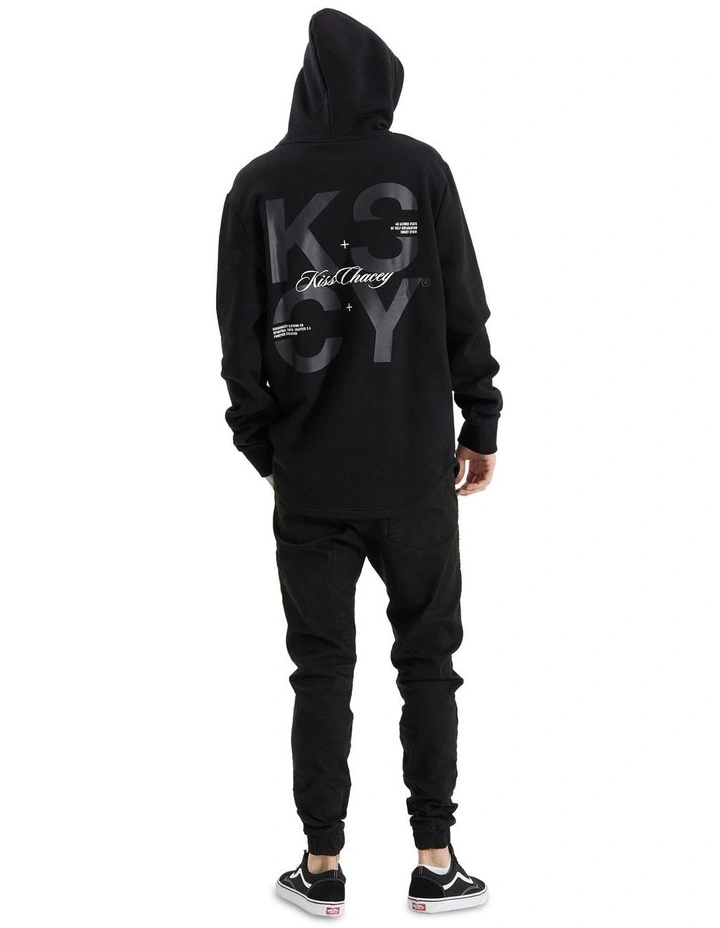 Keystone Heavy Hooded Dual Curved Sweater in Jet Black image 6