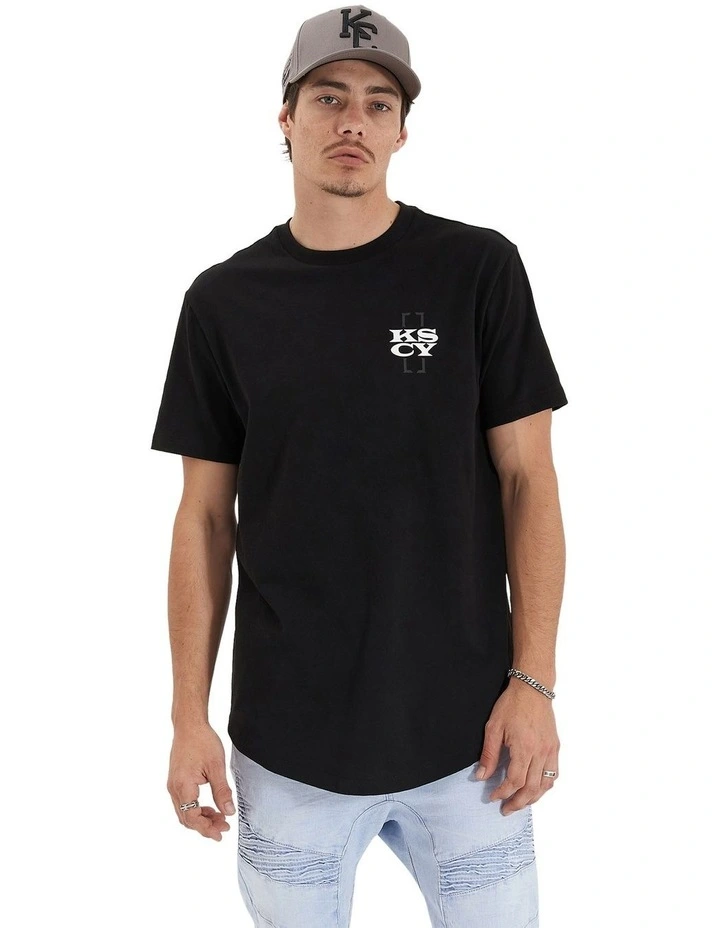 Redemption Dual Curved Tee in Black image 1