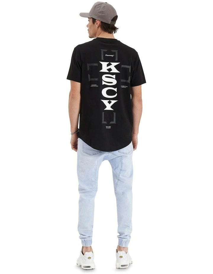 Redemption Dual Curved Tee in Black image 3
