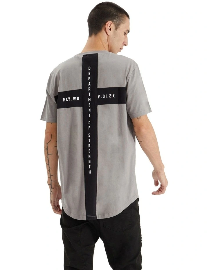 Fairplay Dual Curved Tee in Grey image 2