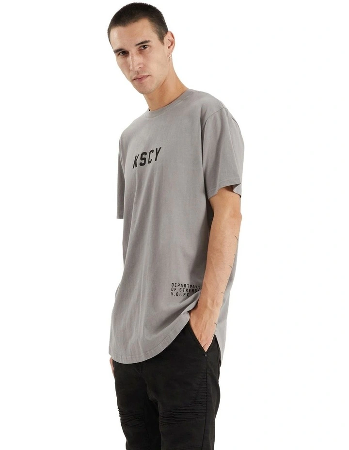 Fairplay Dual Curved Tee in Grey image 3