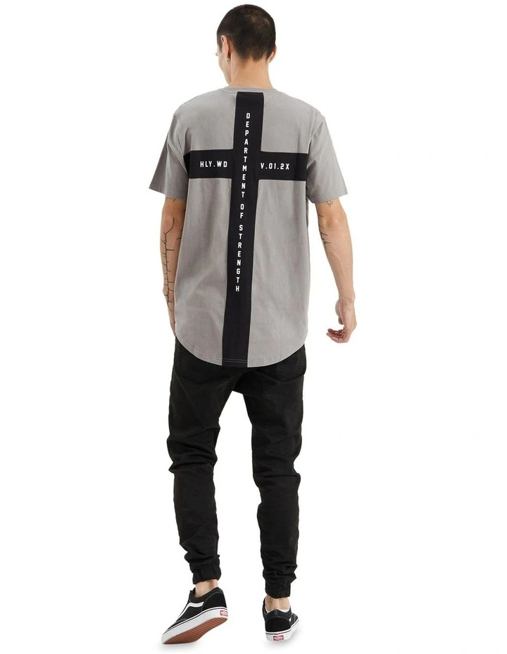 Fairplay Dual Curved Tee in Grey image 4