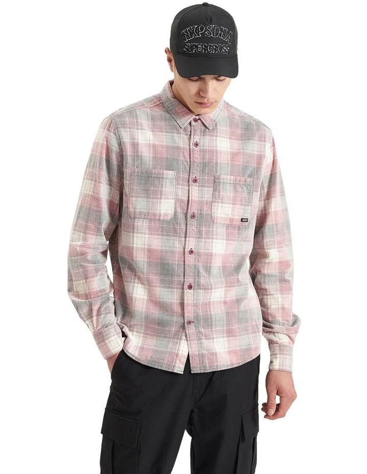 Treshold Casual Long Sleeve Shirt in Renaissance Red Check image 1