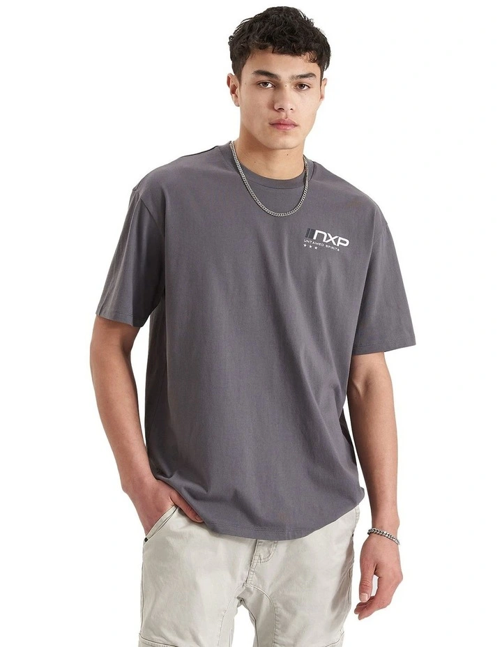 Dynamic Heavy Box Fit Tee in Asphalt image 2