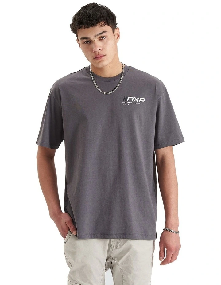 Dynamic Heavy Box Fit Tee in Asphalt image 3