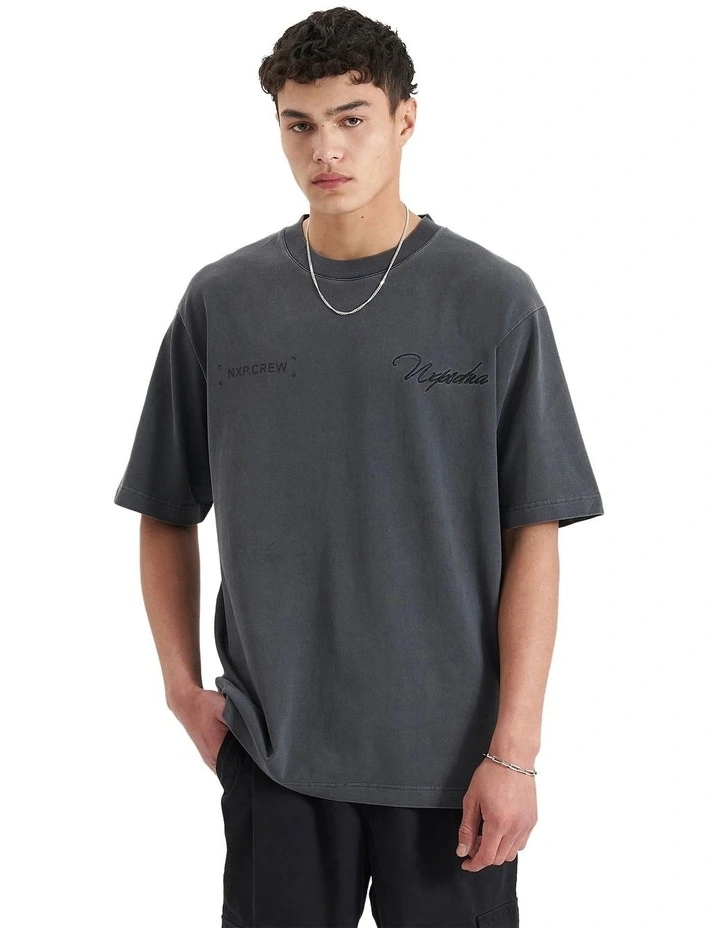 Doric Heavy Oversized Tee in Grey image 1