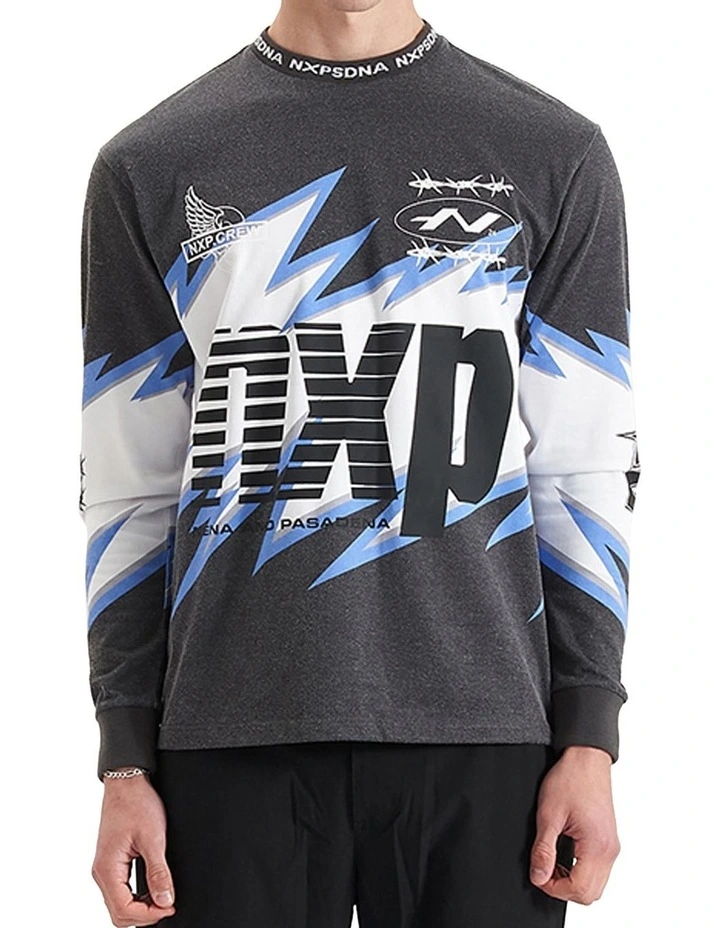 Paradigm Heavy Relaxed Long Sleeve Tee in Moto Print image 1