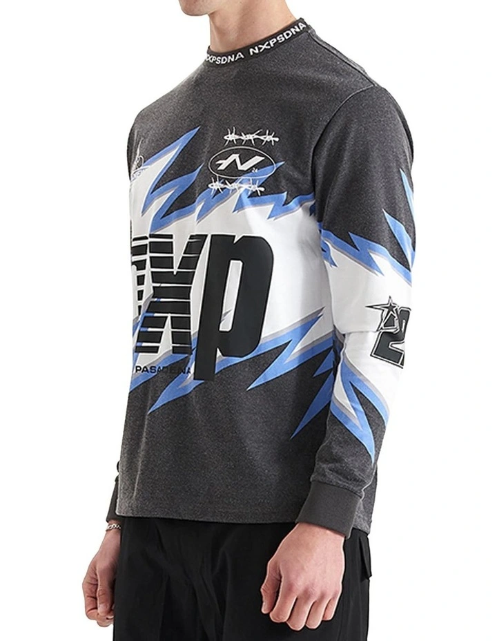 Paradigm Heavy Relaxed Long Sleeve Tee in Moto Print image 3