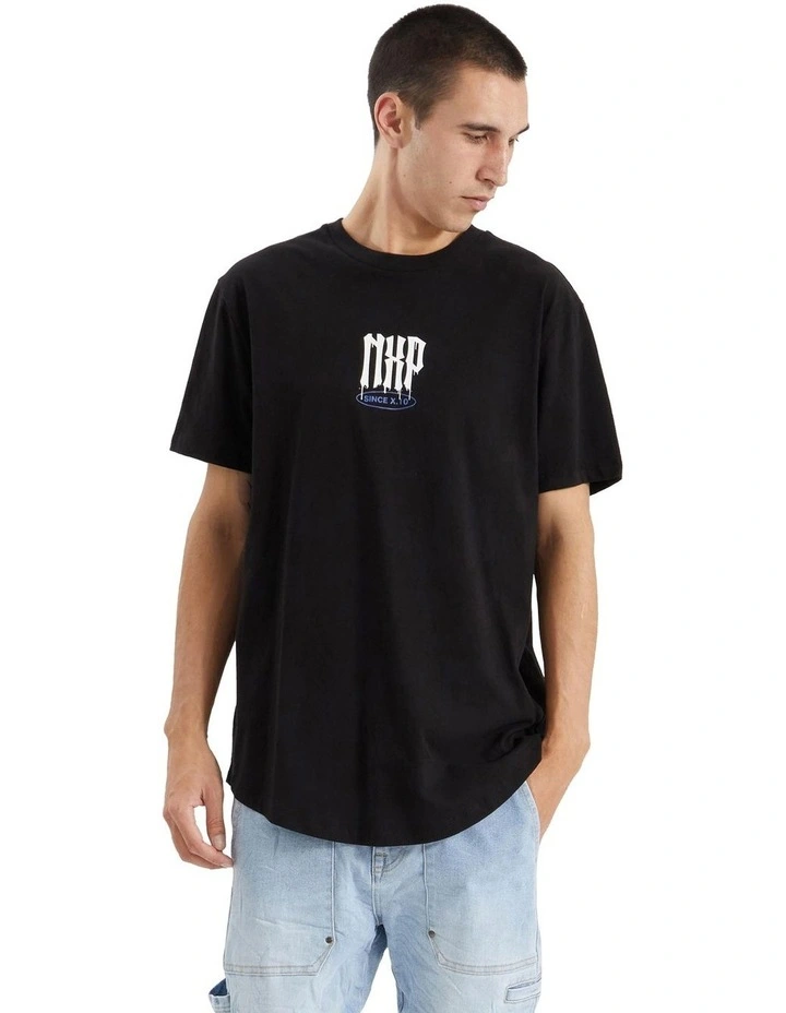 Tryley Dual Curved Tee in Jet Black image 1
