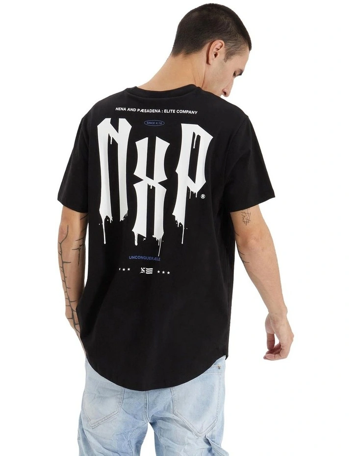 Tryley Dual Curved Tee in Jet Black image 2