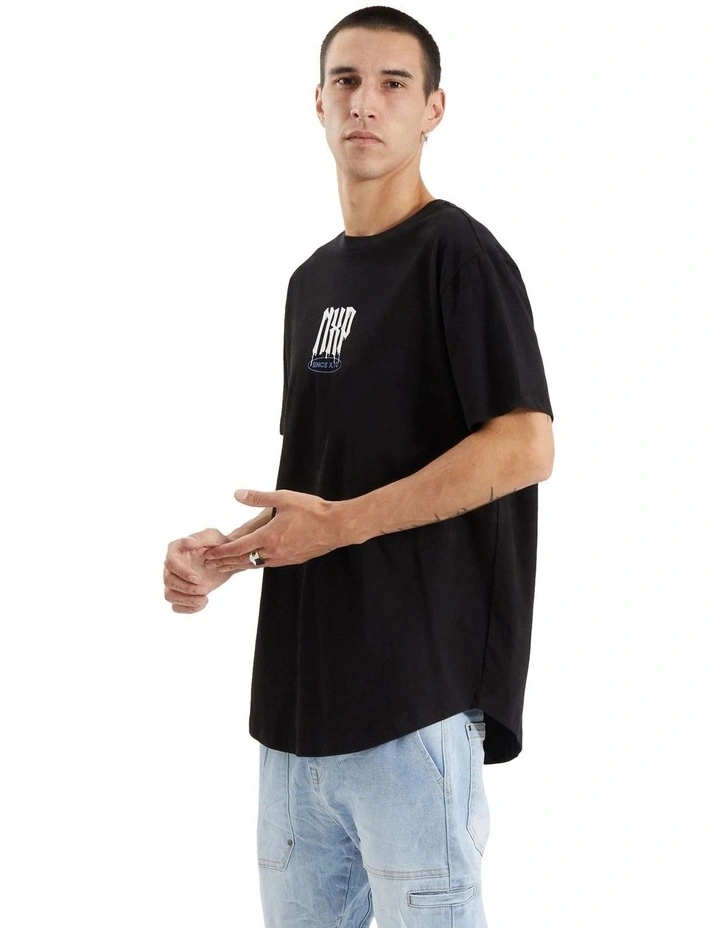 Tryley Dual Curved Tee in Jet Black image 4