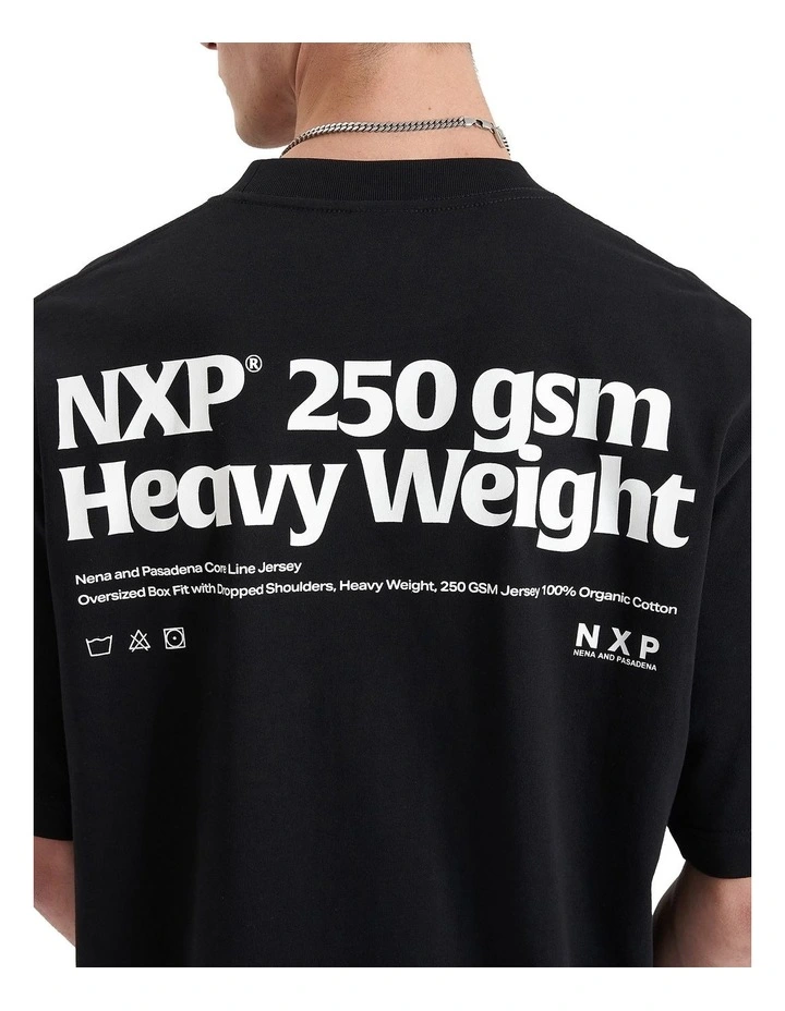 Core Line Heavy Oversized Tee in Jet Black image 2