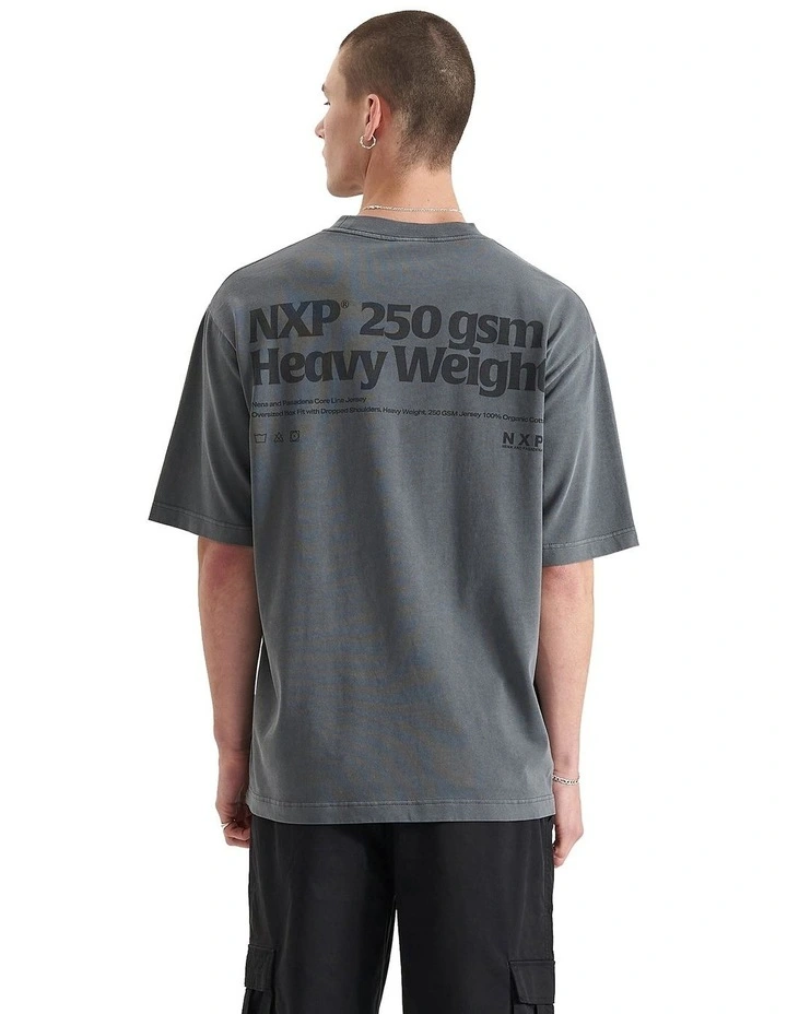 Core Line Heavy Oversized Tee in Pigment Charcoal image 1