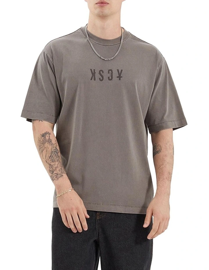 West Oversized Tee in Pigment Iron image 1