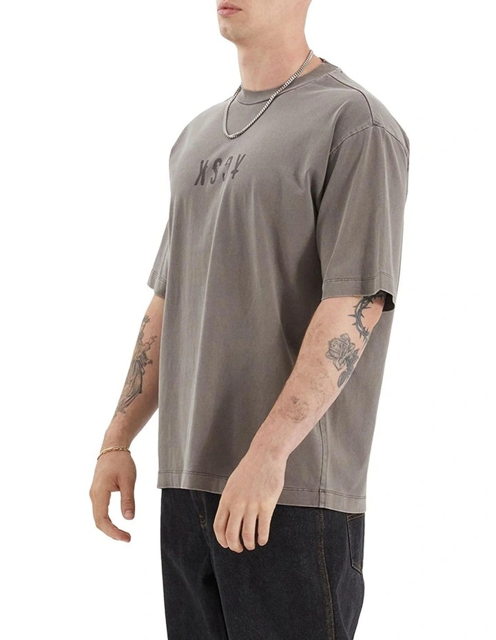 West Oversized Tee in Pigment Iron image 3