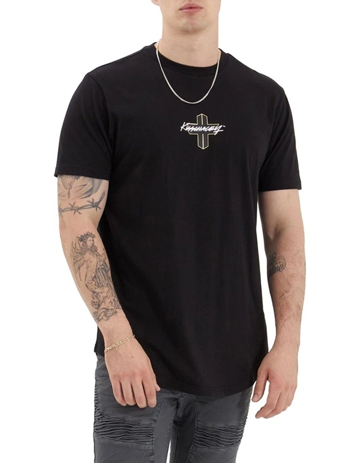 Prudheo Dual Curved Tee in Jet Black image 1