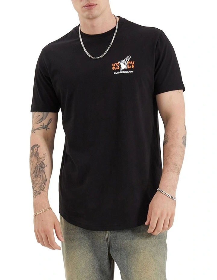 Brook Dual Curved Tee in Jet Black image 3