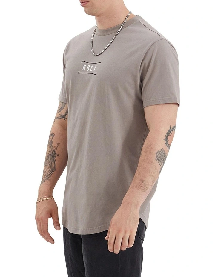Peipus Dual Curved Tee in Driftwood image 2