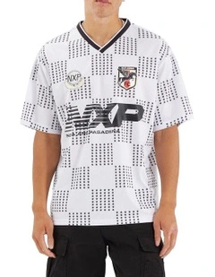 Division Football Jersey in Black/White Check