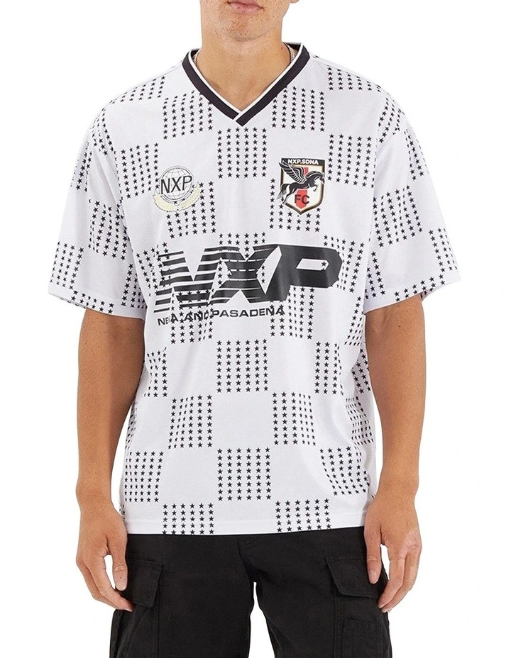 Division Football Jersey in Black/White Check image 1