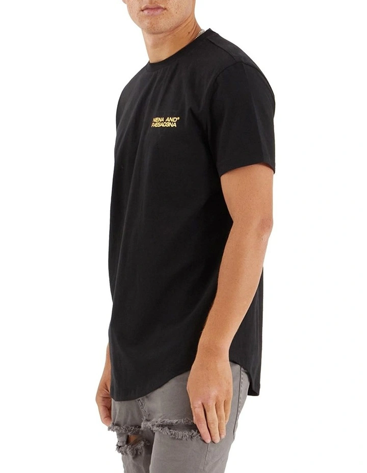 Level Dual Curved Tee in Black image 3