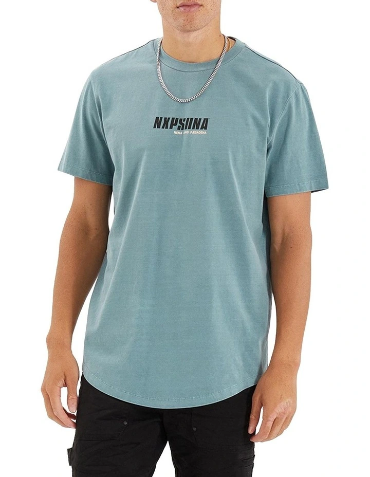 Nena & Pasadena Ether Dual Curved Tee in Blue | MYER