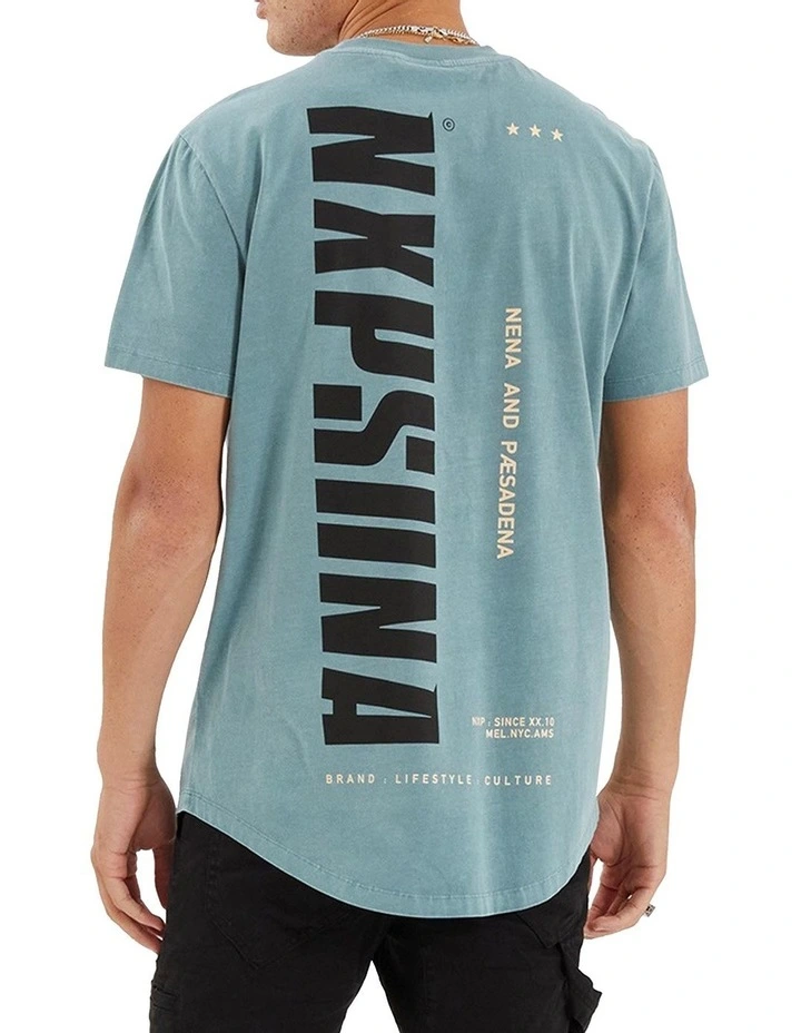 Nena & Pasadena Ether Dual Curved Tee in Blue | MYER