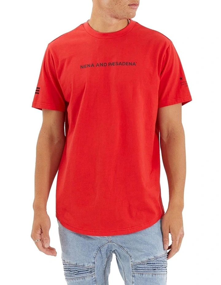 Extension Dual Curved Tee in Red image 1