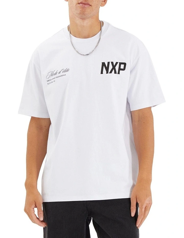Central Box Fit Tee in White image 1