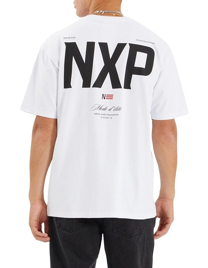 Central Box Fit Tee in White image 2