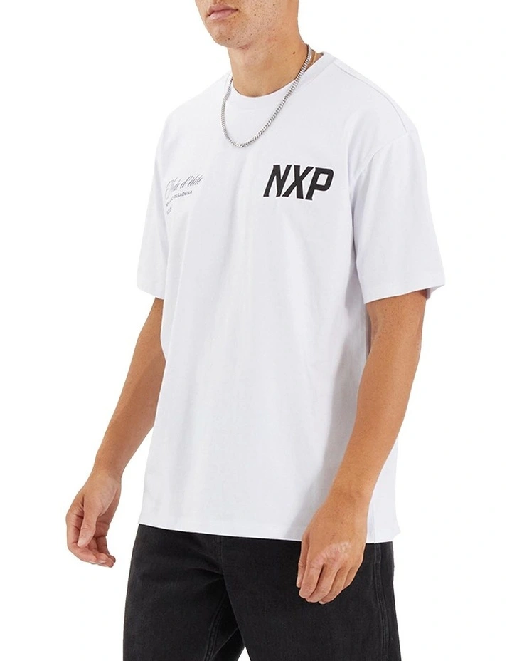 Central Box Fit Tee in White image 3