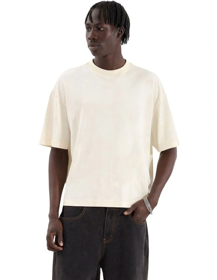 Gillette Heavy Crop Tee in Beige image 1