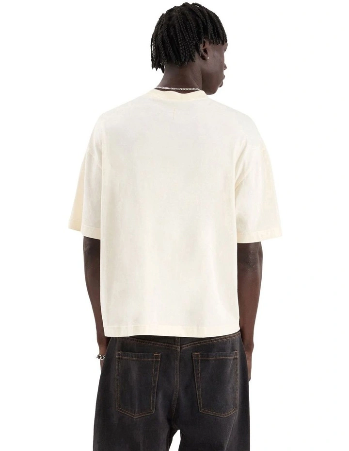 Gillette Heavy Crop Tee in Beige image 2