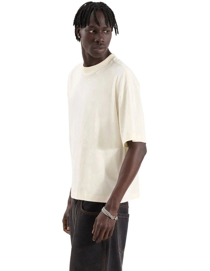 Gillette Heavy Crop Tee in Beige image 4