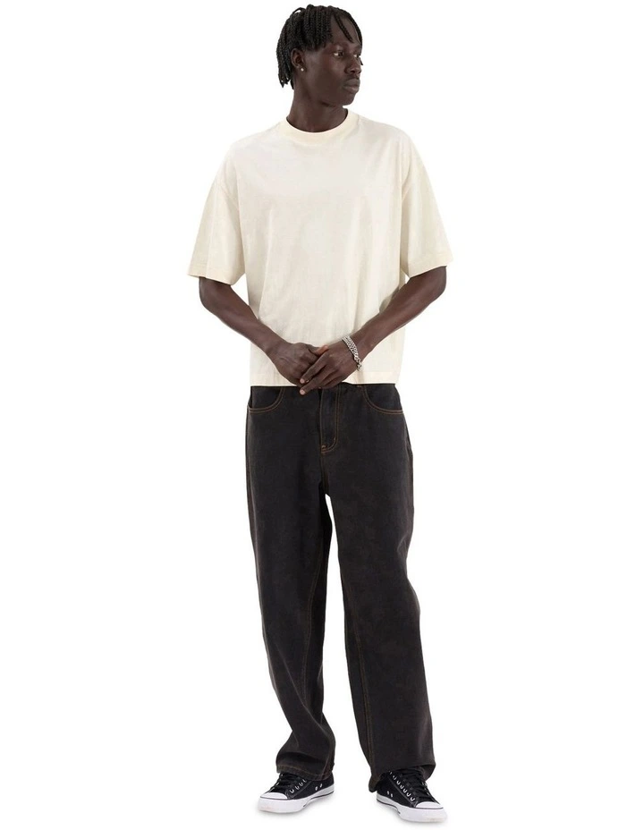 Gillette Heavy Crop Tee in Beige image 5
