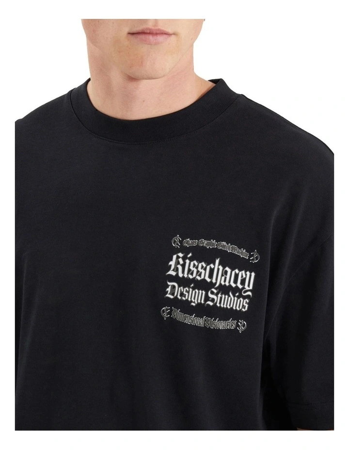 Machine Street Tee in Black image 3