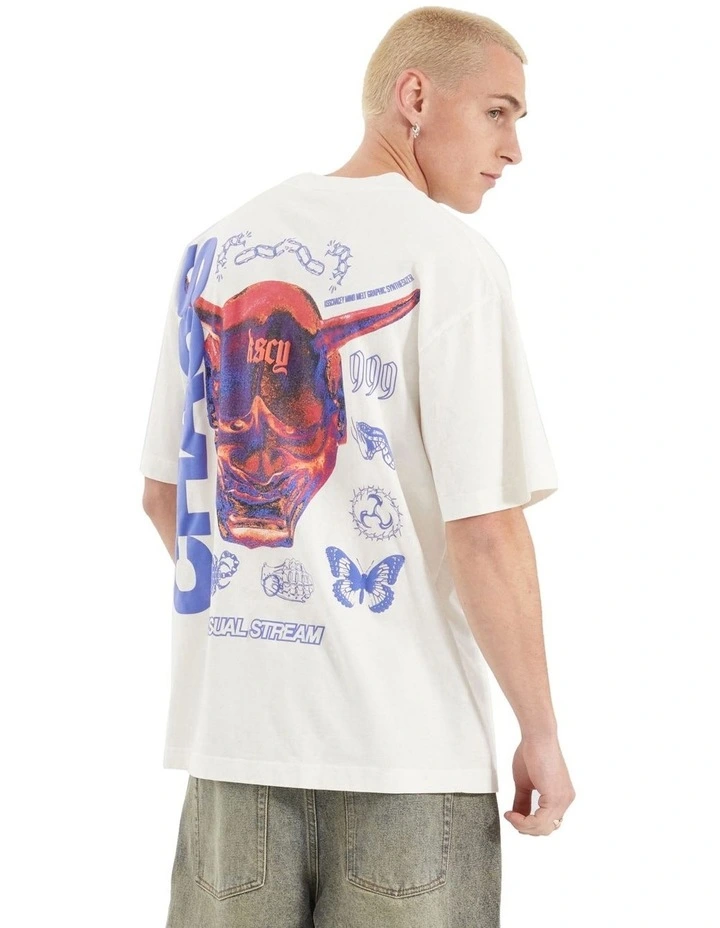 Mask Street Tee in White image 2