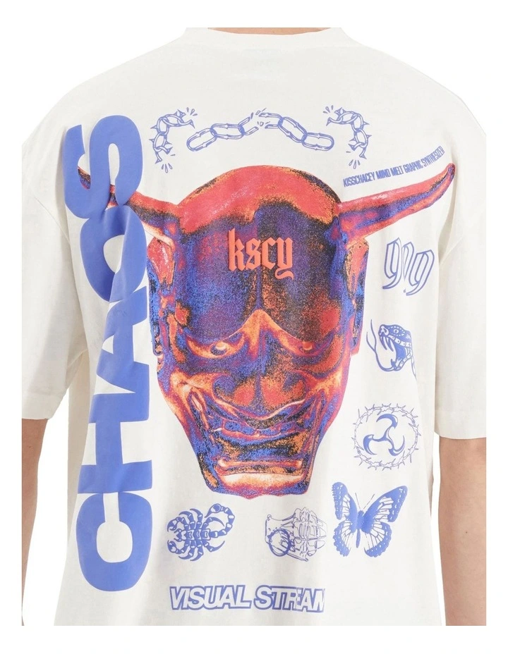 Mask Street Tee in White image 5