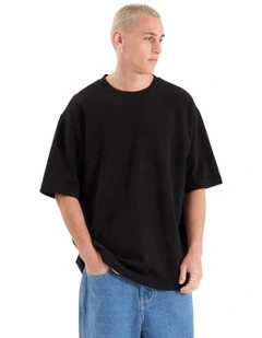 Estevan Oversized Tee in Black