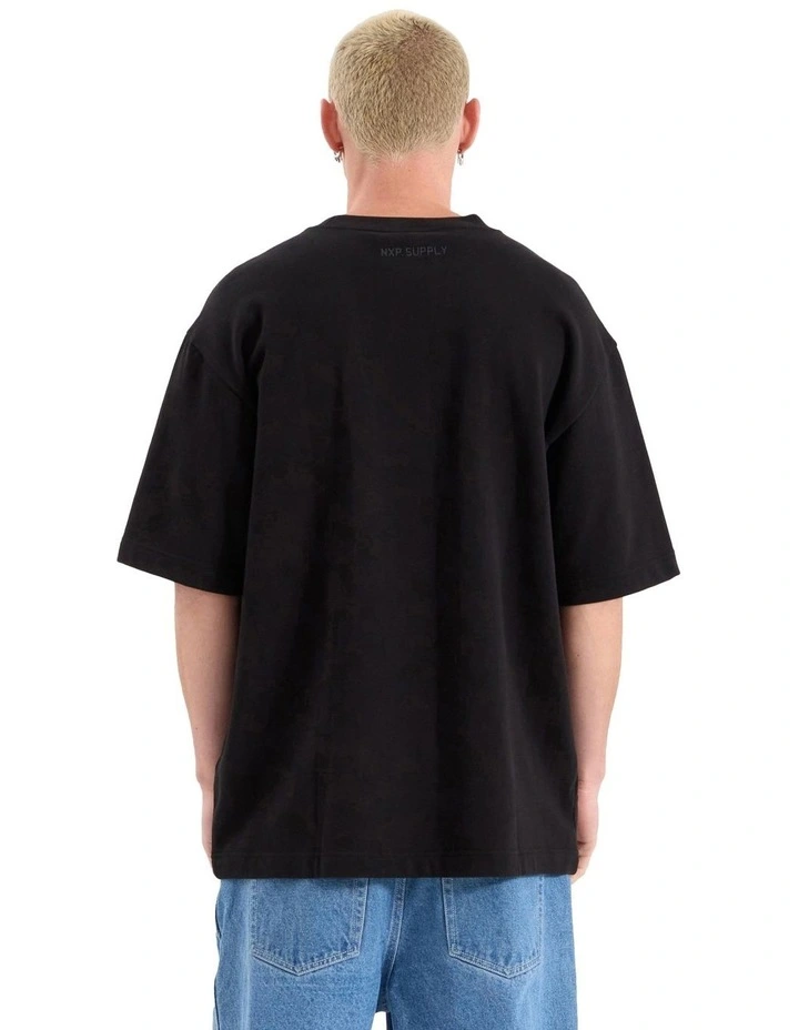 Estevan Oversized Tee in Black image 2