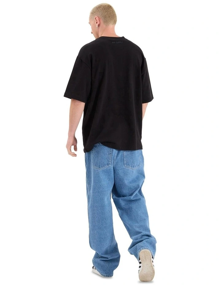 Estevan Oversized Tee in Black image 4