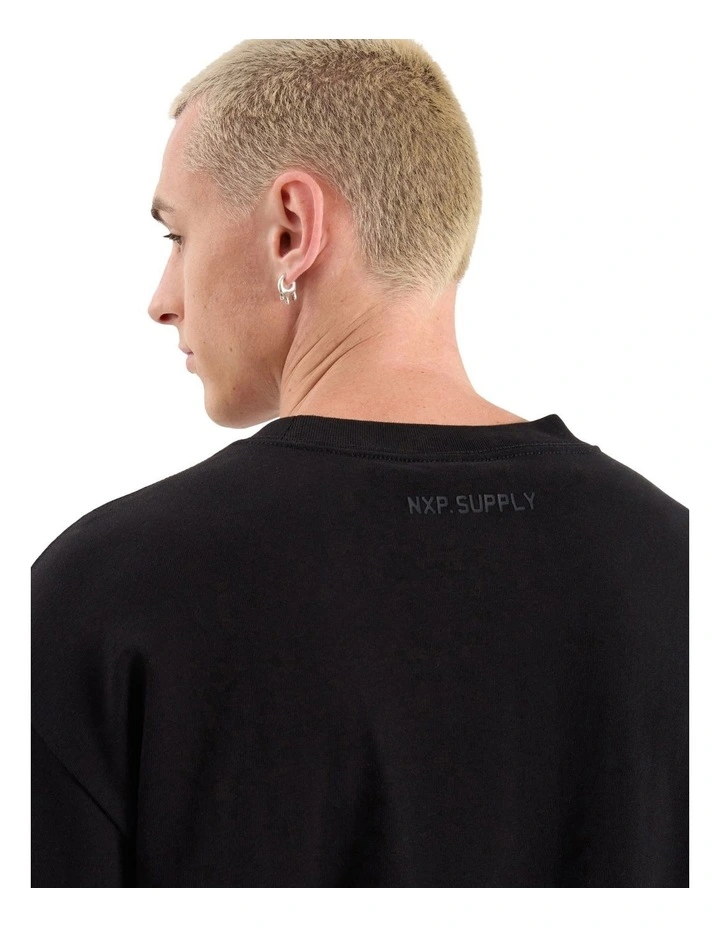 Estevan Oversized Tee in Black image 5