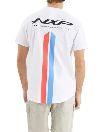 Wingman Dual Curved Tee in White