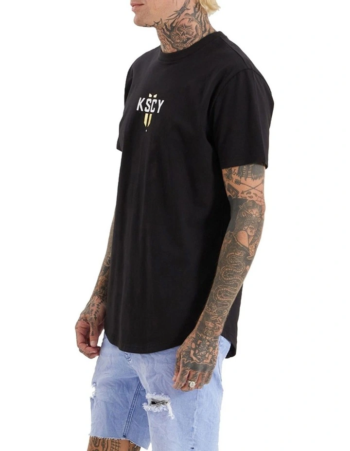 Imperium Dual Curved Tee in Jet Black image 3