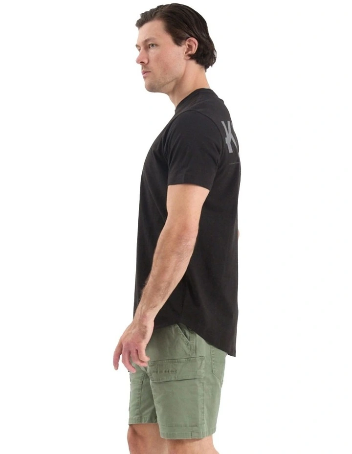 Chronicles Dual Curved Tee in Black image 5