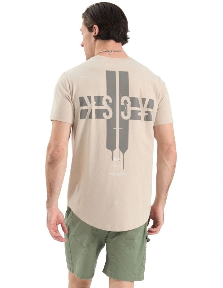 Every Hero Dual Curved Tee in Brown image 1