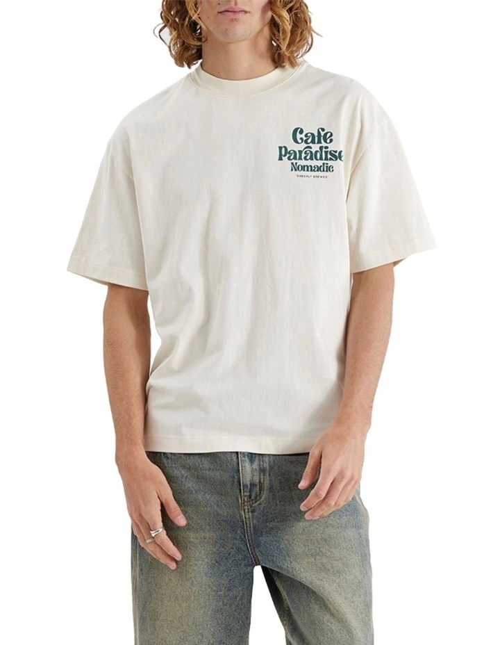 Brewed  Street Tee in White image 2
