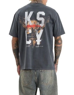Macro Box Fit Tee in Grey