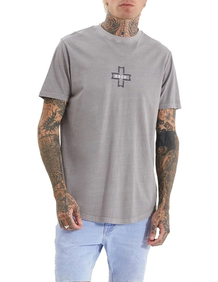 Gravel Dual Curved Tee in SIlver image 2