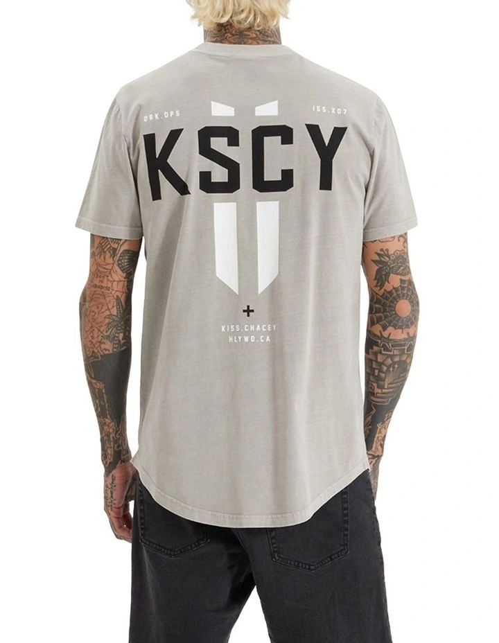 Imperium Dual  Curved Tee in Pigment Dove image 1